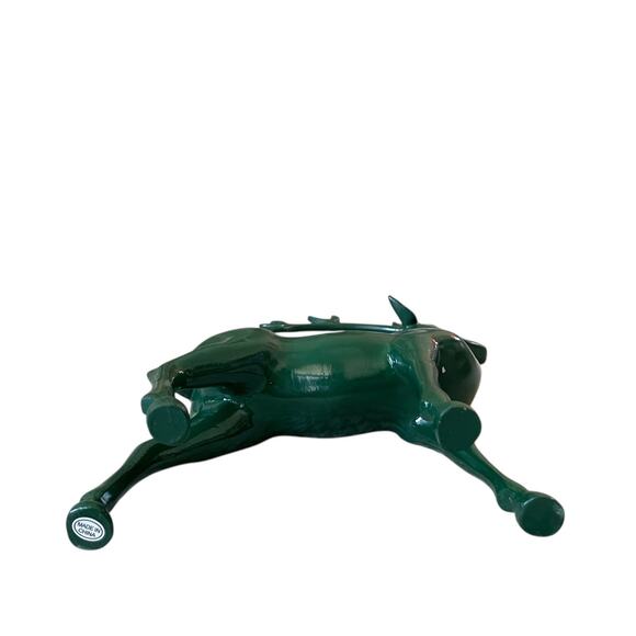 Emerald Green Standing Reindeer 13" Resin Christmas Holiday Decor New - Picture 9 of 14